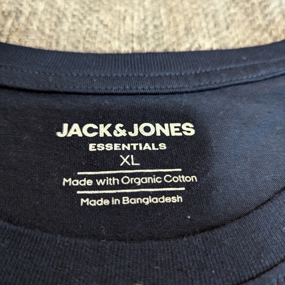 💙2/$10 Jack and Jones Blue Men's Tshirt - Picture 2 of 3